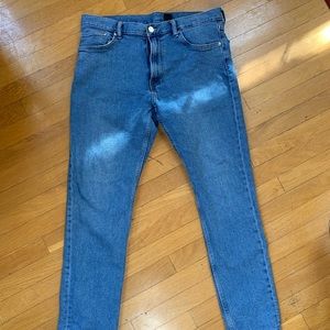 Light wash denim jeans
